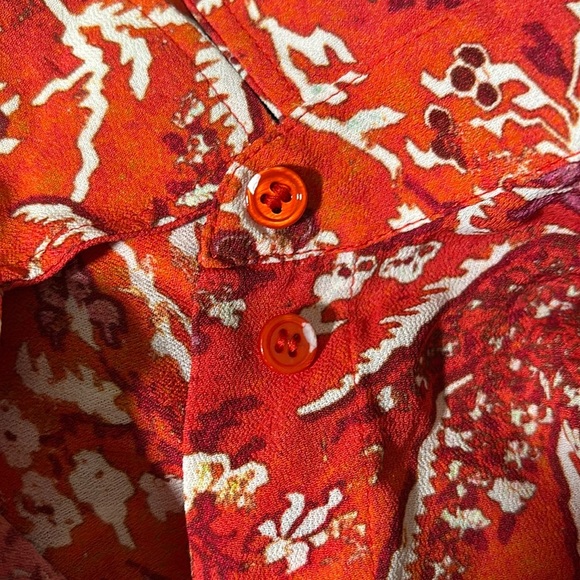 IRO Jacto Gathered Button Up Abstract Floral Blouse Size EU 34/U.S. Size 4 - Picture 16 of 16
